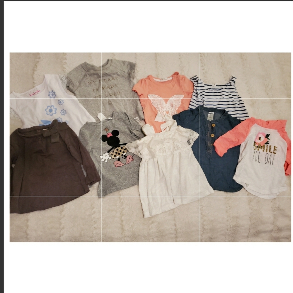 Baby girl 4-12 months tops Lot